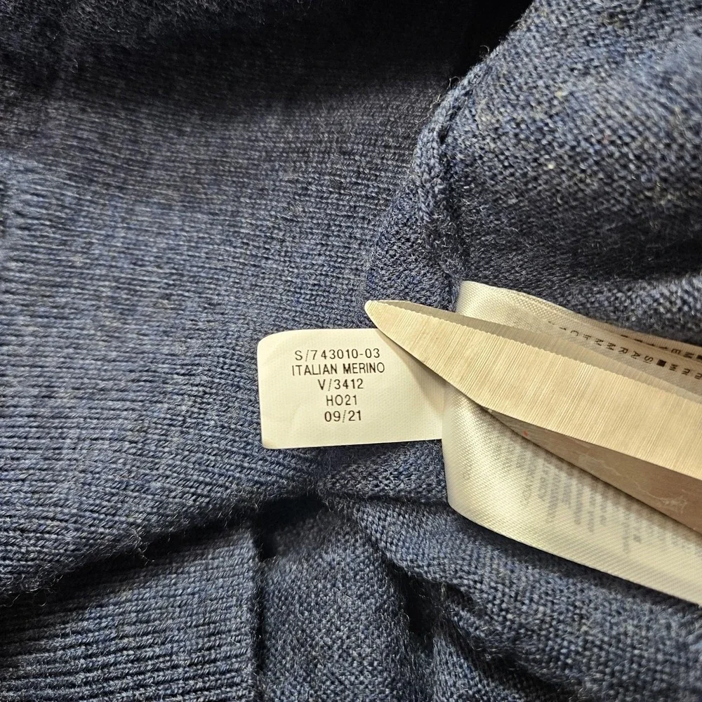 Banana Republic Sweater Men XL Blue Italian Merino Wool Cabincore Cozy Preppy‎